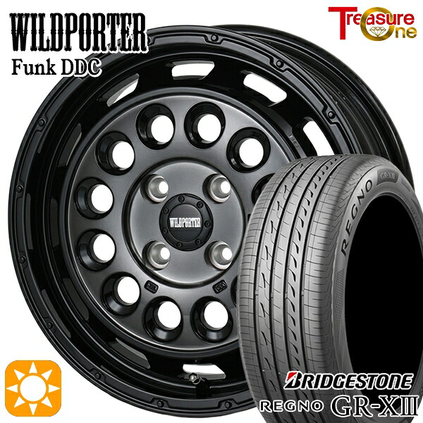 【取付対象】165/55R14 72V ブリヂストン レグノ GR-X3 トレジャーワン ワイルドポーターファンク DDC BP/BC 14インチ 4.5J 4H100 サマータイヤホイールセット
