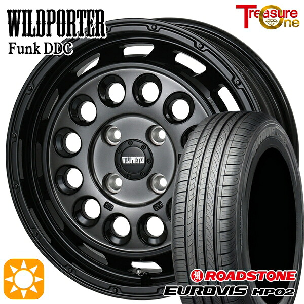 【取付対象】155/65R14 ネクセン ロードストーン ユーロビズ HP02 トレジャーワン ワイルドポーターファンク DDC BP/BC 14インチ 4.5J 4H100 サマータイヤホイールセット