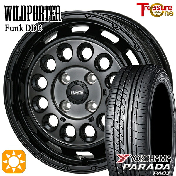 【取付対象】165/55R14C 95/93N ヨコハマ パラダ PA03 トレジャーワン ワイルドポーターファンク DDC BP/BC 14インチ 4.5J 4H100 サマータイヤホイールセット ｜格安タイヤホイールジャストパーツ