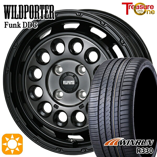 【取付対象】165/55R14 72H ウィンラン R330 トレジャーワン ワイルドポーターファンク DDC BP/BC 14インチ 4.5J 4H100 サマータイヤホイールセット