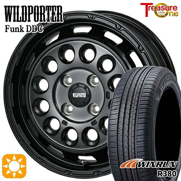 【取付対象】165/65R14 79T ウィンラン R380 トレジャーワン ワイルドポーターファンク DDC BP/BC 14インチ 4.5J 4H100 サマータイヤホイールセット