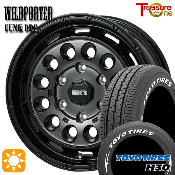 【取付対象】215/65R16 109/107R トーヨー H30 ホワイトレター トレジャーワン ワイルドポーターファンク DDC BP/BC 16インチ 6.5J 6H139.7 サマータイヤホイールセット