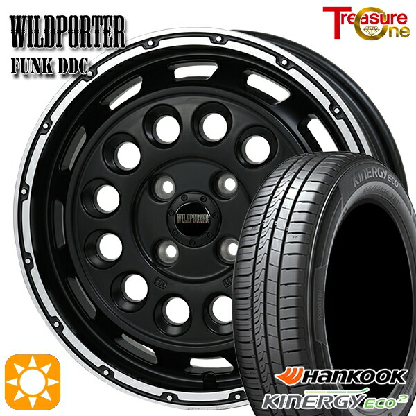 【取付対象】155/65R14 75T ハンコック K435 トレジャーワン ワイルドポーターファンク DDC MB/RP 14インチ 4.5J 4H100 サマータイヤホイールセット 46,200円