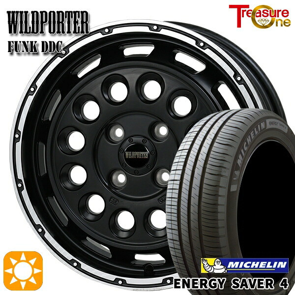 【取付対象】165/55R15 75V ミシュラン エナジーセイバー4 トレジャーワン ワイルドポーターファンク DDC MB/RP 15インチ 5.0J 4H100 サマータイヤホイールセット ｜格安タイヤホイールジャストパーツ