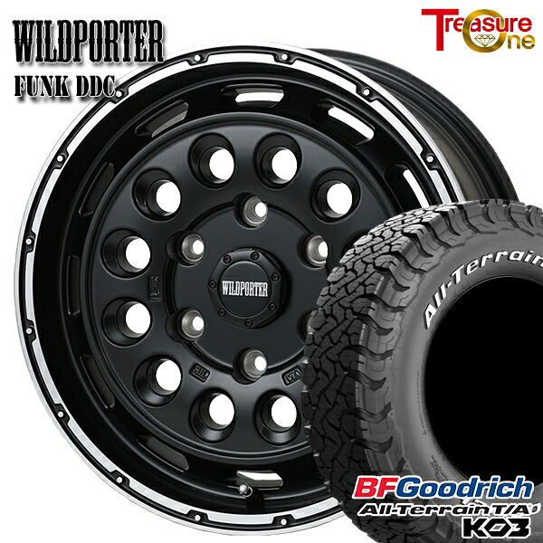 【取付対象】215/70R16 100/97S RWL BFグッドリッチ オールテレーン T/A KO3 トレジャーワン ワイルドポーターファンク DDC MB/RP 16インチ 6.5J 6H139.7 サマータイヤホイールセット ｜格安タイヤホイールジャストパーツ