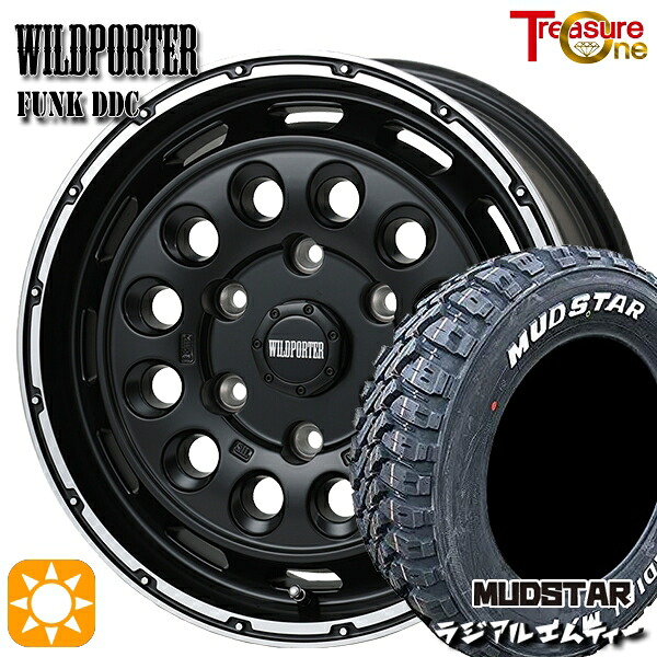 【取付対象】215/65R16 109/107R マッドスター ラジアル M/T ホワイトレター トレジャーワン ワイルドポーターファンク DDC MB/RP 16インチ 6.5J 6H139.7 サマータイヤホイールセット