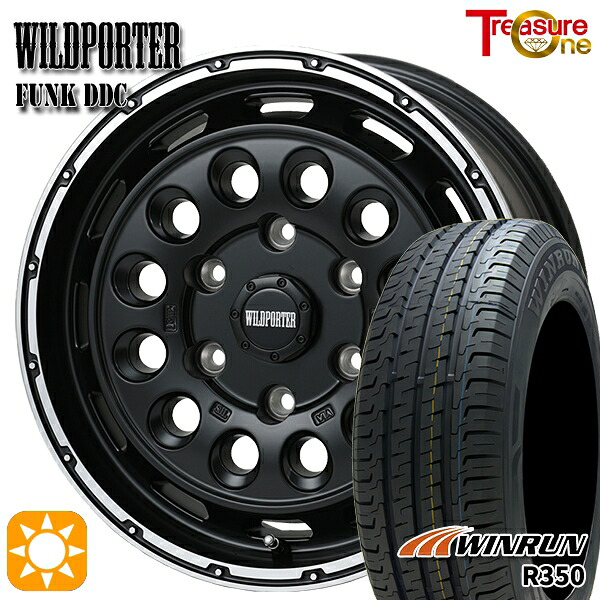 【取付対象】215/65R16 109/107T ウィンラン R350 トレジャーワン ワイルドポーターファンク DDC MB/RP 16インチ 6.5J 6H139.7 サマータイヤホイールセット