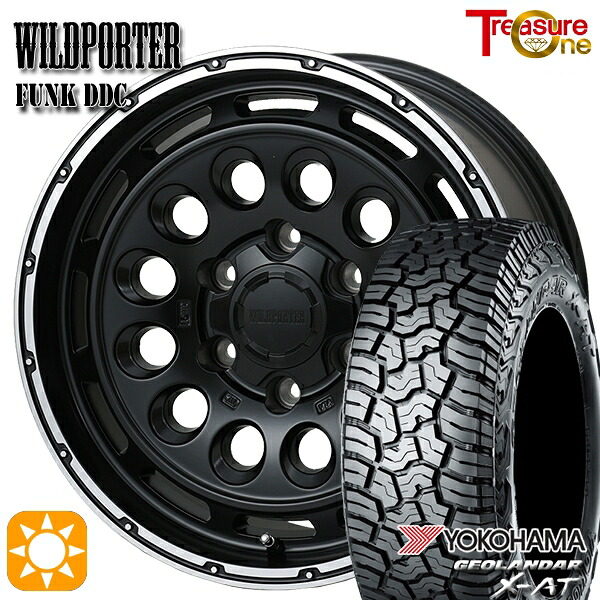 【取付対象】265/70R17 ヨコハマ ジオランダー X-AT G016 トレジャーワン ワイルドポーターファンク DDC MB/RP 17インチ 8.0J 6H139.7 サマータイヤホイールセット