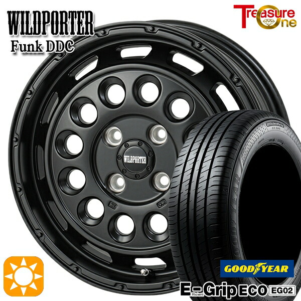 【取付対象】155/65R14 75S グッドイヤー エフィシェントグリップ エコ EG02 トレジャーワン ワイルドポーター ファンク DDC MBK 14インチ 4.5J 4H100 サマータイヤホイールセット