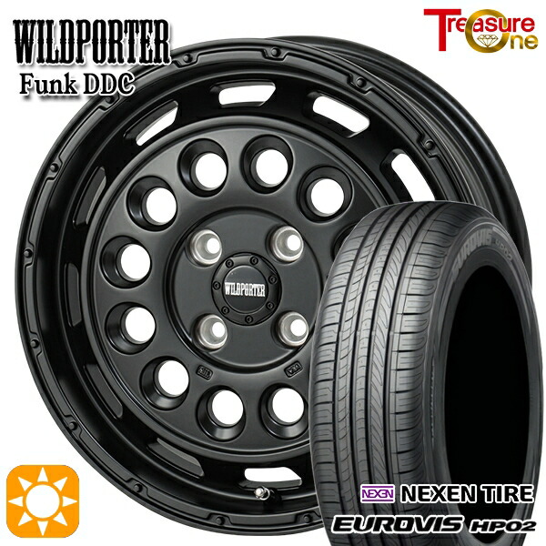 【取付対象】ソリオ タフト 165/65R15 ネクセン ロードストーン ユーロビズ HP02 トレジャーワン ワイルドポーター ファンク DDC MBK 15インチ 5.0J 4H100 サマータイヤホイールセット