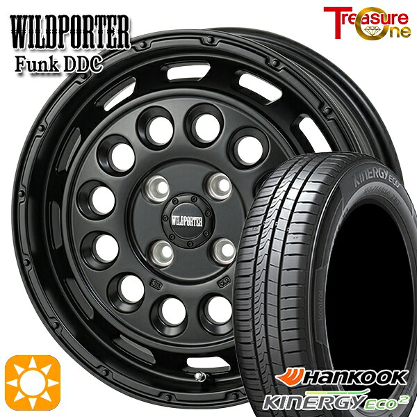 【取付対象】N-BOX ウェイク 165/55R15 75V ハンコック KlnERGy ECO2 K435 トレジャーワン ワイルドポーター ファンク DDC MBK 15インチ 5.0J 4H100 サマータイヤホイールセット |格安タイヤホイールジャストパーツ