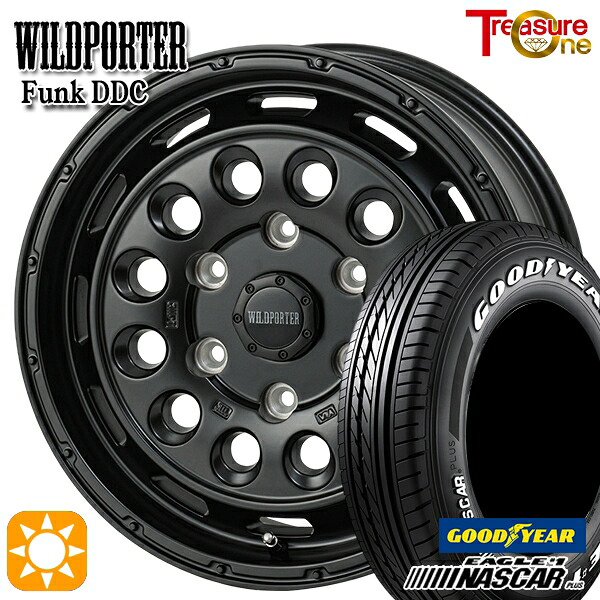 【取付対象】200系ハイエース 215/65R16C 109/107R グッドイヤー ナスカープラス トレジャーワン ワイルドポーター ファンク DDC MBK 16インチ 6.5J 6H139.7 サマータイヤホイールセット