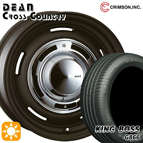 【取付対象】205/50R17 93W XL キングボス G866 クリムソン ディーン クロスカントリー マットブラック 17インチ 7.0J 5H114.3 サマータイヤホイールセット