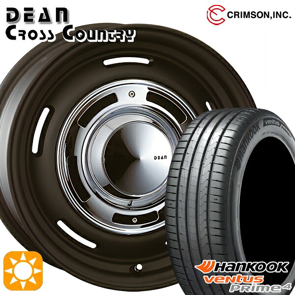 【取付対象】225/55R17 101W XL ハンコック veNtus PRime4 K135 クリムソン ディーン クロスカントリー マットブラック 17インチ 7.0J 5H114.3 サマータイヤホイールセット |格安タイヤホイールジャストパーツ