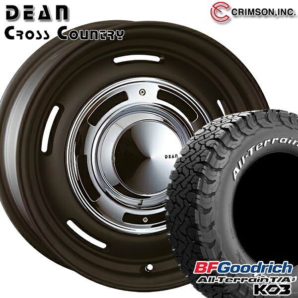 【取付対象】215/70R16 100/97S RWL BFグッドリッチ オールテレーン T/A KO3 クリムソン ディーン クロスカントリー マットブラック 16インチ 7.0J 6H139.7 サマータイヤホイールセット