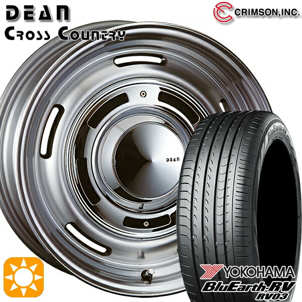 【取付対象】ライズ ロッキー 205/60R16 96H XL ヨコハマ ブルーアース RV03 クリムソン ディーン クロスカントリー バーニッシュグレー 16インチ 6.0J 4H100 サマータイヤホイールセット