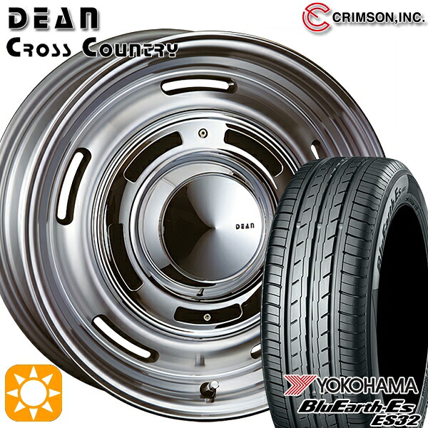 【取付対象】195/60R16 89H ヨコハマ ブルーアース ES32 クリムソン ディーン クロスカントリー バーニッシュグレー 16インチ 6.5J 5H114.3 サマータイヤホイールセット |格安タイヤホイールジャストパーツ
