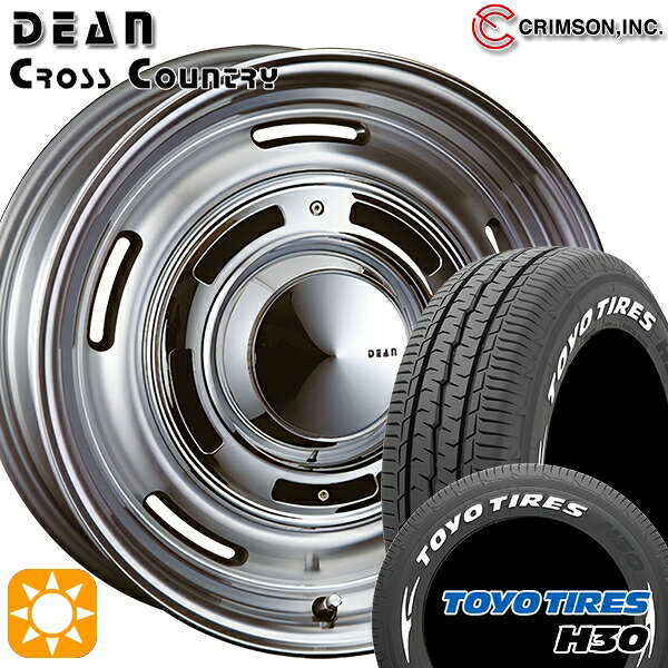 【取付対象】215/65R16 109/107R トーヨー H30 ホワイトレター クリムソン ディーン クロスカントリー バーニッシュグレー 16インチ 7.0J 6H139.7 サマータイヤホイールセット