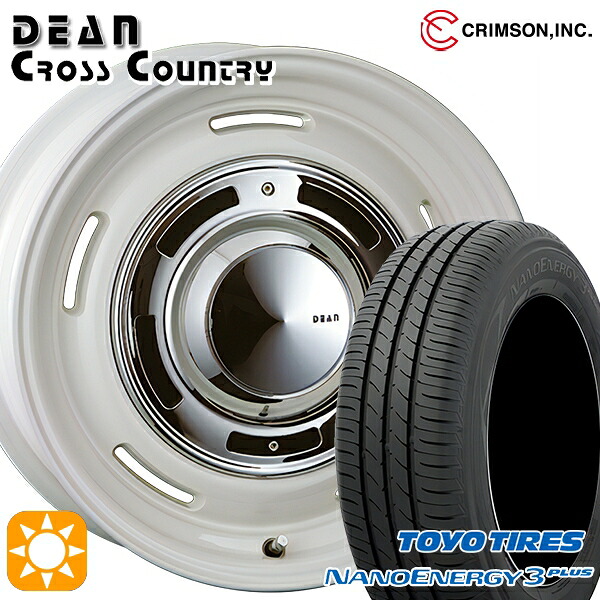 【取付対象】215/55R17 94V トーヨー ナノエナジー3プラス クリムソン ディーン クロスカントリー ホワイト 17インチ 7.0J 5H114.3 サマータイヤホイールセット