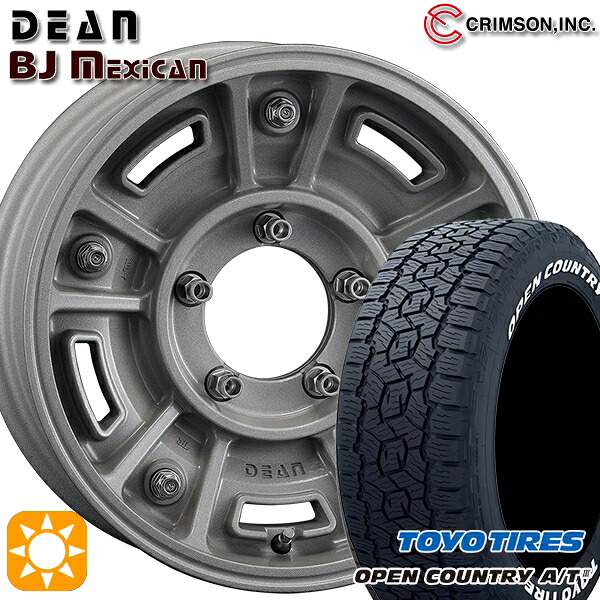 【取付対象】ジムニー 215/70R16 100T トーヨー オープンカントリーA/T3 ホワイトレター クリムソン ディーン BJ メキシカン SC 16インチ 5.5J 5H139.7 サマータイヤホイールセット |格安タイヤホイールジャストパーツ