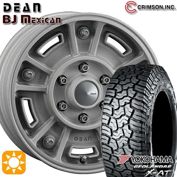 【取付対象】200系ハイエース 215/70R16 100/97Q ヨコハマ ジオランダー X-AT G016 クリムソン ディーン BJ メキシカン SC 16インチ 6.5J 6H139.7 サマータイヤホイールセット