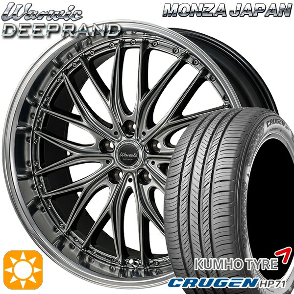 【取付対象】225/65R17 102V クムホ クルーゼン HP71 モンツァ ワーウィック ディープランド 17インチ 7.0J 5H114.3 サマータイヤホイールセット