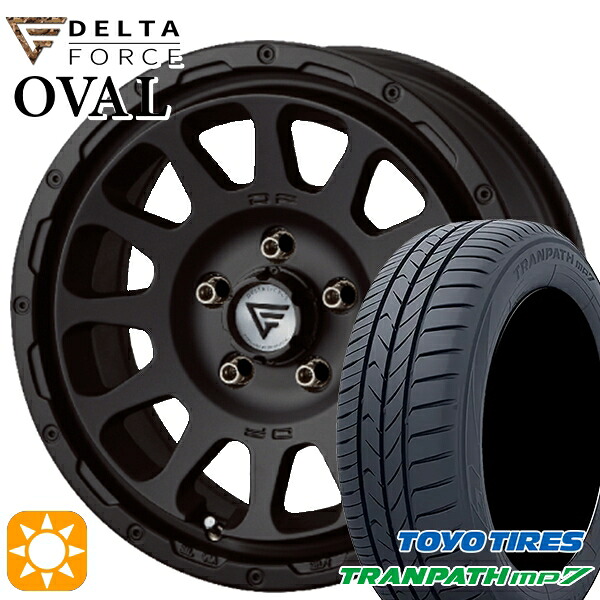 【取付対象】215/60R16 95H トーヨー トランパス mp7 デルタフォース オーバル マットブラック 16インチ 7.0J 5H114.3 サマータイヤホイールセット |格安タイヤホイールジャストパーツ