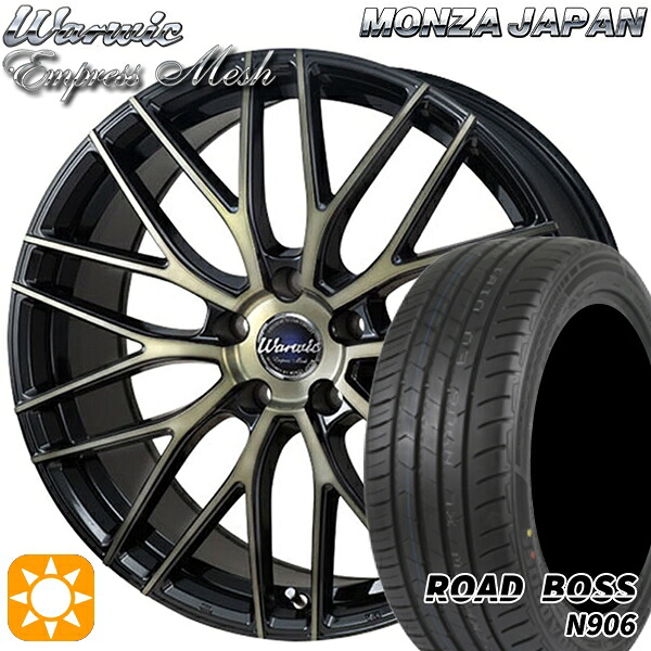 【取付対象】245/40R20 99W XL ロードボス N906 モンツァ ワーウィック エンプレスメッシュ ブラッククリア/ポリッシュ 20インチ 8.5J 5H114.3 サマータイヤホイールセット