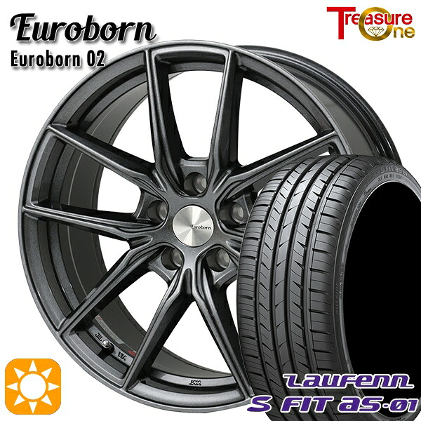 BMW (F20) 205/50R17 89W ラウフェン S FIT aS-01 LH02 トレジャーワン ユーロボーン 02 ガンメタブラック 17インチ 7.5J 5H120 サマータイヤホイールセット ｜格安タイヤホイールジャストパーツ