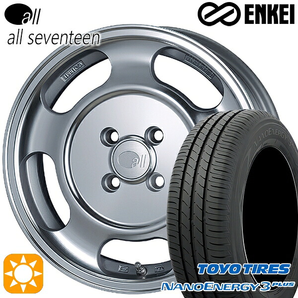 【取付対象】フィット アクア 175/65R15 84S トーヨー ナノエナジー3プラス ENKEI オール オールセブンティーン 15インチ 5.5J 4H100 サマータイヤホイールセット |格安タイヤホイールジャストパーツ