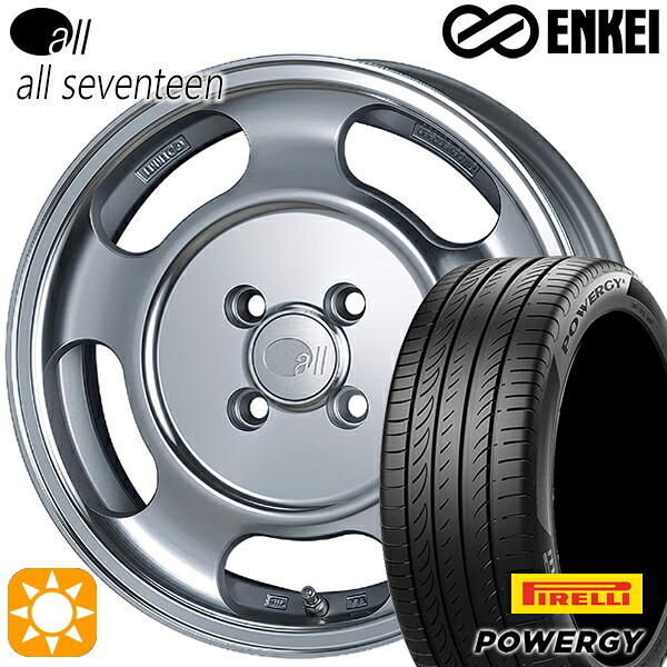 【取付対象】フィット アクア 185/60R15 84H ピレリ パワジー ENKEI オール オールセブンティーン 15インチ 5.5J 4H100 サマータイヤホイールセット