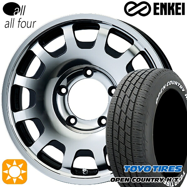 【取付対象】215/70R16 100H トーヨー オープンカントリー H/T2 WL ENKEI オール オールフォー マシニングブラック 16インチ 5.5J 5H139.7 サマータイヤホイールセット