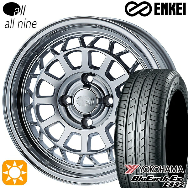【取付対象】フィット アクア 175/65R15 84S ヨコハマ ブルーアース ES32 ENKEI オール オールナイン ミラーポリッシュ 15インチ 6.0J 4H100 サマータイヤホイールセット ｜格安タイヤホイールジャストパーツ