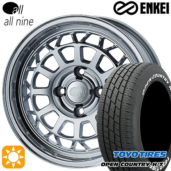 【取付対象】フィット アクア 185/60R15 84H トーヨー オープンカントリー H/T2 WL ENKEI オール オールナイン ミラーポリッシュ 15インチ 6.0J 4H100 サマータイヤホイールセット 89,815円