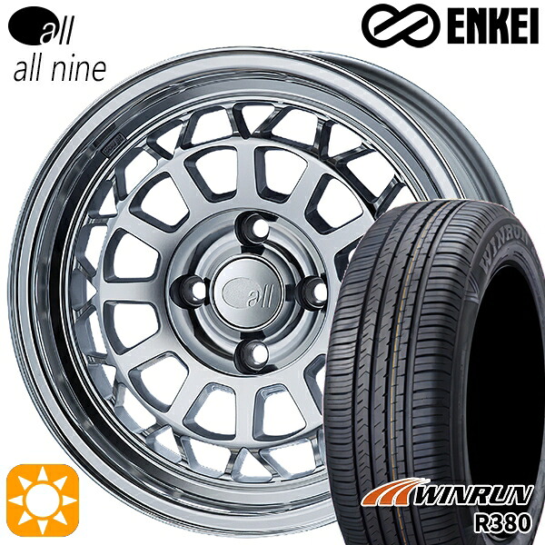 【取付対象】マツダ2 ノート 185/65R15 88H ウィンラン R380 ENKEI オール オールナイン ミラーポリッシュ 15インチ 6.0J 4H100 サマータイヤホイールセット |格安タイヤホイールジャストパーツ