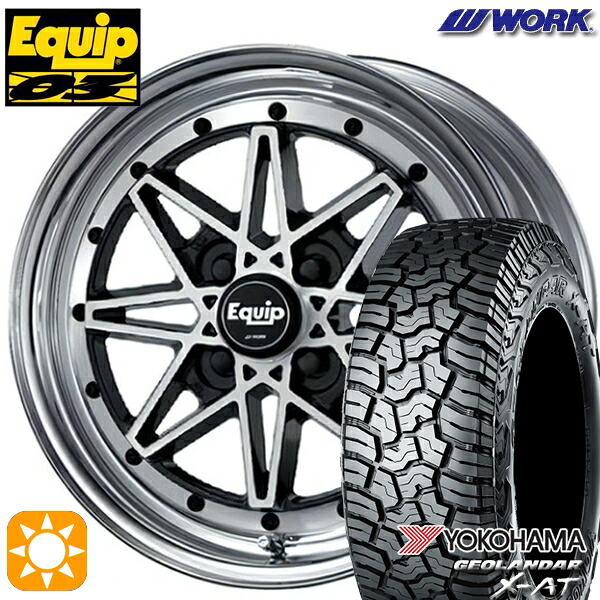 【取付対象】タンク ルーミー 165/65R14 81/78Q ヨコハマ ジオランダー X-AT G016 WORK エクイップ 03 ブラックカットクリア 14インチ 5.5J 4H100 サマータイヤホイールセット