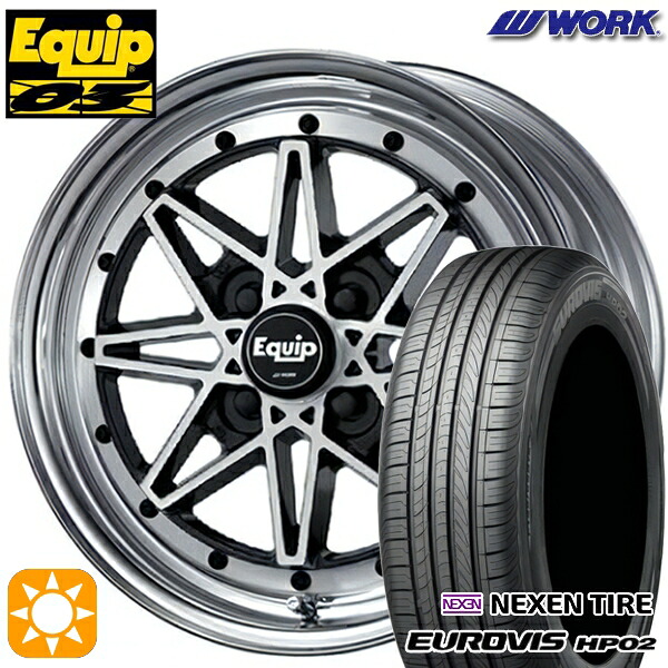【取付対象】タンク ルーミー 165/65R14 ネクセン ロードストーン ユーロビズ HP02 WORK エクイップ 03 ブラックカットクリア 14インチ 5.5J 4H100 サマータイヤホイールセット 104,060円