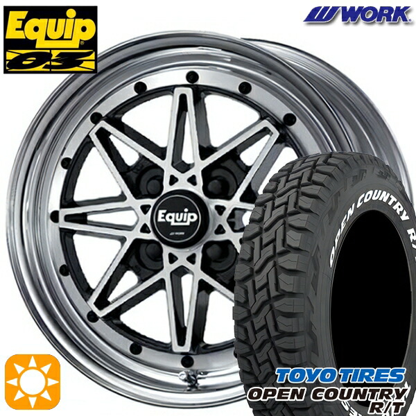 【取付対象】タフト 165/65R15 81Q トーヨー オープンカントリー R/T ホワイトレター WORK エクイップ 03 ブラックカットクリア 15インチ 5.0J 4H100 サマータイヤホイールセット ｜格安タイヤホイールジャストパーツ
