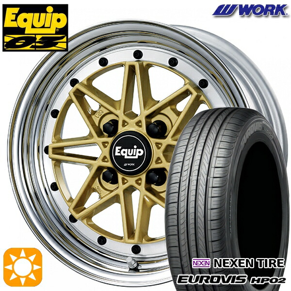 【取付対象】タンク ルーミー 165/65R14 ネクセン ロードストーン ユーロビズ HP02 WORK エクイップ 03 ゴールド 14インチ 5.5J 4H100 サマータイヤホイールセット