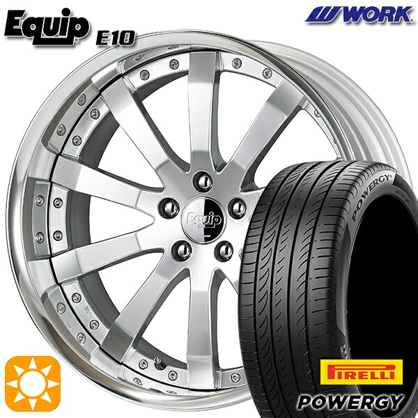 【取付対象】245/45R19 102W XL ピレリ パワジー ワーク エクイップ 10 シルキーリッチシルバー 19インチ 7.5J 5H114.3 サマータイヤホイールセット ｜格安タイヤホイールジャストパーツ