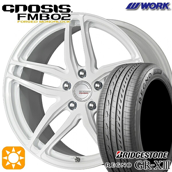 【取付対象】20アルファード 245/40R19 98W XL ブリヂストン レグノ GR-X3 WORK グノーシス FMB02 ペイント/ホワイト 19インチ 8.0J 5H114.3 サマータイヤホイールセット |格安タイヤホイールジャストパーツ