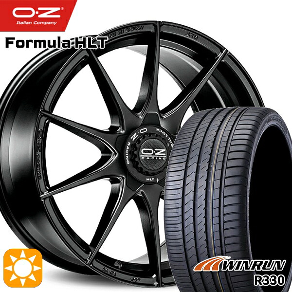 【取付対象】アウディ A3/S3 225/40R18 92W XL ウィンラン R330 OZ フォーミュラ HLT マットブラック 18インチ 7.5J 5H112 サマータイヤホイールセット 132,250円
