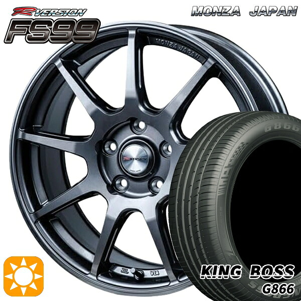 【取付対象】20/30系アルファードヴェルファイア 235/50R18 101W XL キングボス G866 MONZA Rバージョン FS99 チタンガンメタ 18インチ 8.0J 5H114.3 サマータイヤホイールセット