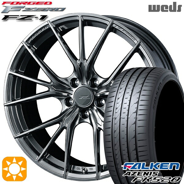 【取付対象】245/45R19 102Y XL ファルケン アゼニス FK520 Weds ウェッズ 鍛造 F ZERO FZ-1 ダイヤモンドブラック 19インチ 8.0J 5H114.3 サマータイヤホイールセット