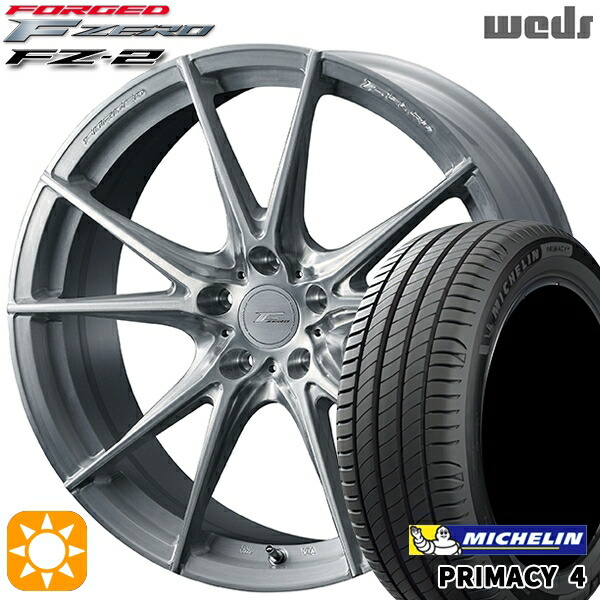 【取付対象】マークX レクサスIS 235/40R19 96W XL VOL ミシュラン プライマシー4 Weds ウェッズ 鍛造 F ZERO FZ-2 ブラッシュド 19インチ 8.0J 5H114.3 サマータイヤホイールセット