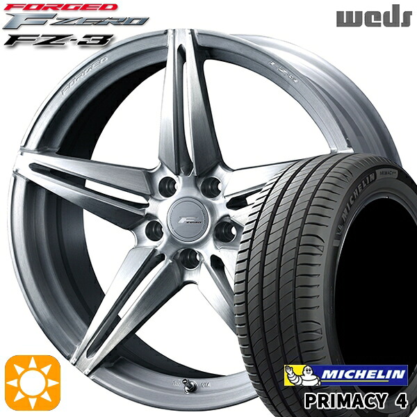 【取付対象】マークX レクサスIS 235/40R19 96W XL VOL ミシュラン プライマシー4 Weds ウェッズ 鍛造 F ZERO FZ-3 ブラッシュド 19インチ 8.0J 5H114.3 サマータイヤホイールセット