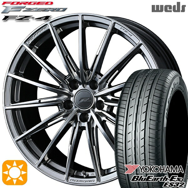 【取付対象】215/45R18 93W ヨコハマ ブルーアース ES32 Weds ウェッズ 鍛造 F ZERO FZ-4 ダイヤモンドブラック 18インチ 7.5J 5H114.3 サマータイヤホイールセット ｜格安タイヤホイールジャストパーツ