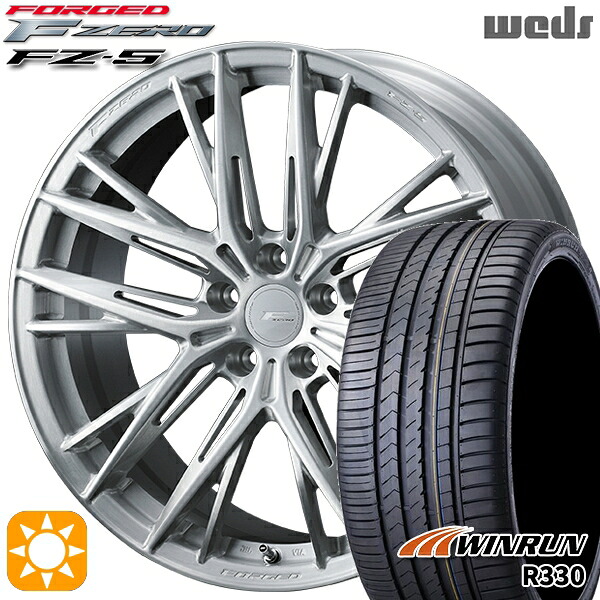 【取付対象】レクサスNX 235/55R18 104V XL ウィンラン R330 Weds ウェッズ 鍛造 F ZERO FZ-5 ブラッシュド 18インチ 8.0J 5H114.3 サマータイヤホイールセット