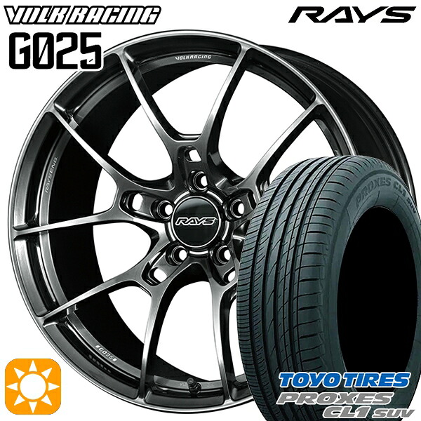 【取付対象】215/50R18 92V トーヨー プロクセス CL1 SUV RAYS ボルクレーシング G025 HK 18インチ 7.5J 5H114.3 サマータイヤホイールセット