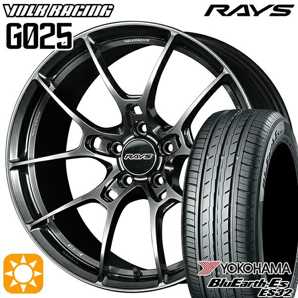 【取付対象】215/40R18 85W ヨコハマ ブルーアース ES32 RAYS ボルクレーシング G025 HK 18インチ 7.5J 5H114.3 サマータイヤホイールセット ｜格安タイヤホイールジャストパーツ